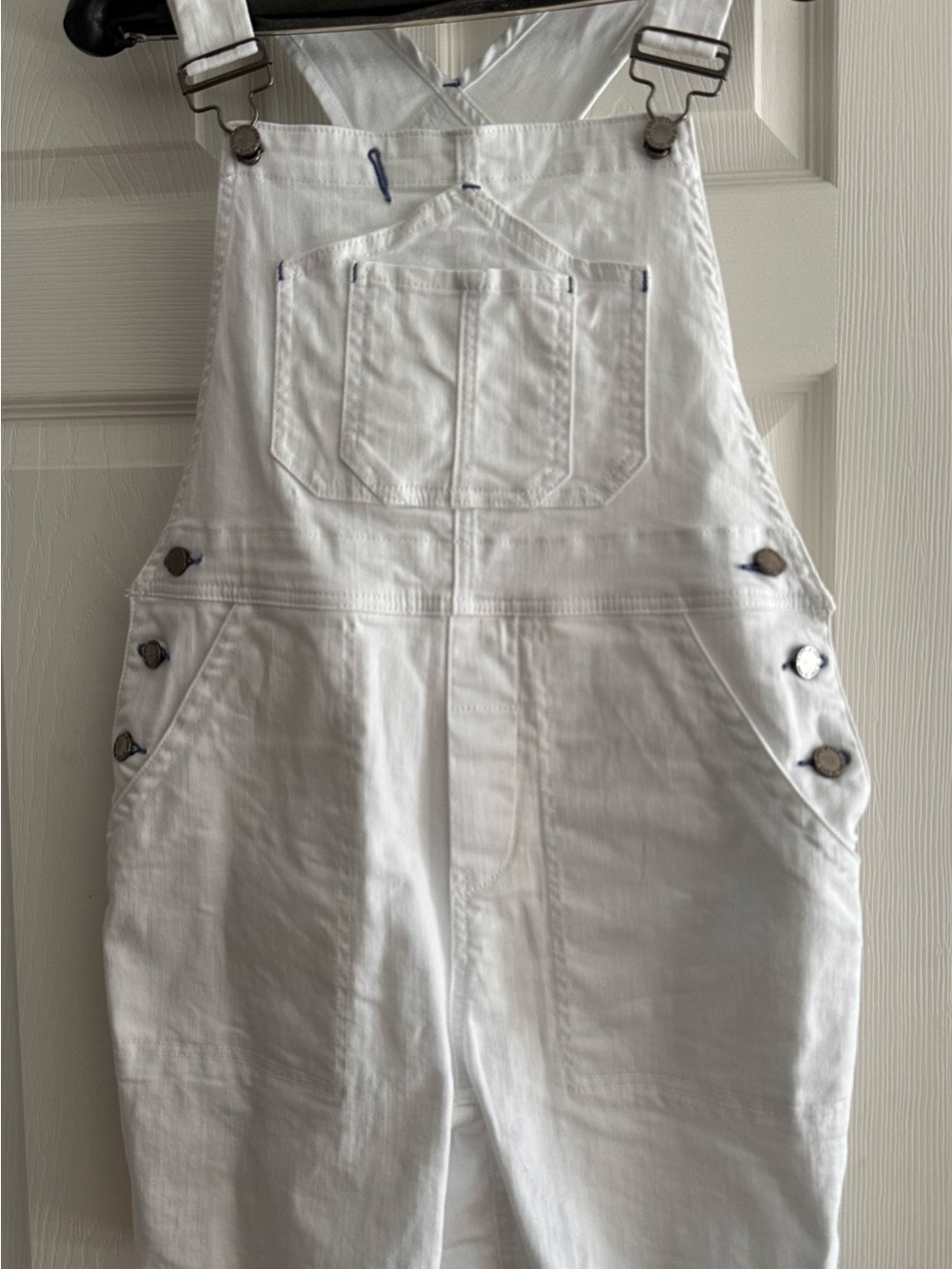 Coco + Carmen White Denim Shortalls